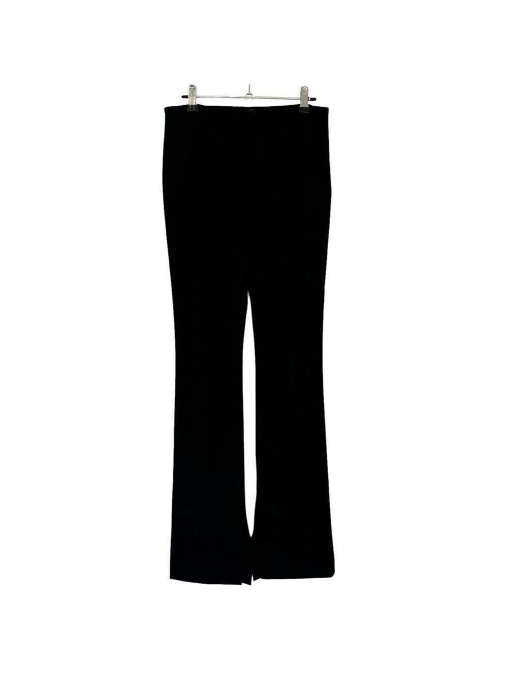 Adam Lippes Eva Flare Pant Womens M Black LONG Fitted Bonded Neoprene NWT